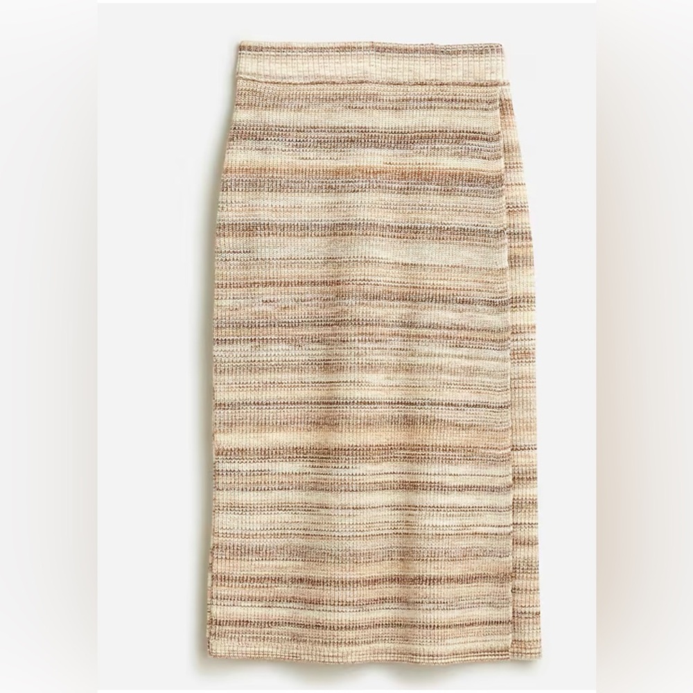 J. Crew Space-dyed wrap sweater-skirt